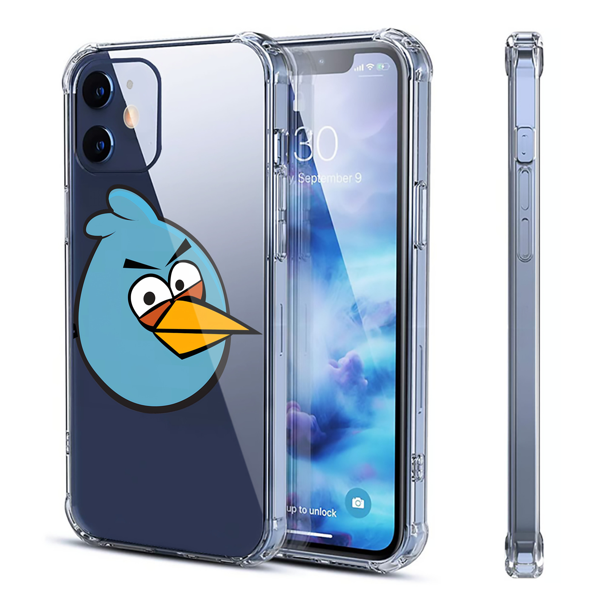 （画像用） Angry Birds アングリーバード 【iPhone 12シリーズ対応】透明スマホケース（クリアソフトケース）